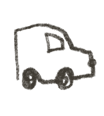 Illustration of delivery van